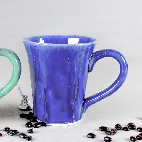 Blue Conical Coffee Mug