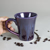 Purple Ceramic Coffee Cup, Modern Mug Hand made