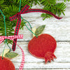 Red Ceramic Pomegranate Ornament