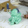 Elephant ring holder Lucky Elephant mint pastel jewelry Ring Holder Ceramic Green