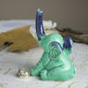 Elephant ring holder Lucky Elephant mint pastel jewelry Ring Holder Ceramic Green