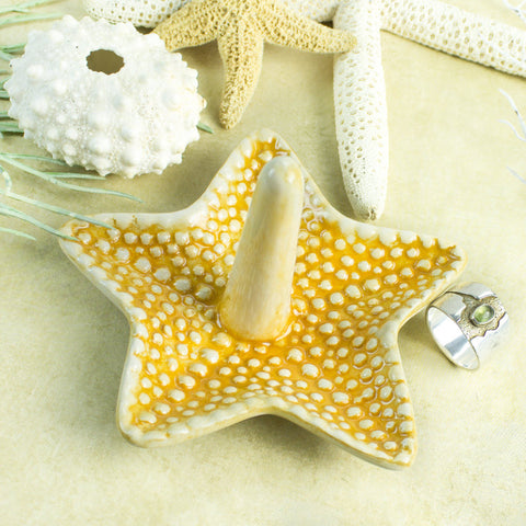 Yellow Starfish Ring Holder