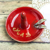 Riby Red Personalized Ring Holder