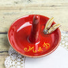 Riby Red Personalized Ring Holder