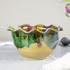 Ceramic Yarn Bowl Hand made Knitting bowl Unique Orange Yellow Blue Purple Lime Green