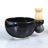 Wet Shaving Mug Black Ceramic Shave Cup Handmade Pottery BlueRoomPottery