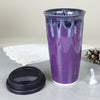 Amethyst Purple Travel Mug with Lid  Lavender To Go Mug with Silicone Lid handmade pottery