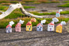 Ceramic Miniature House, honey yellow