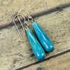 Turquoise Ceramic Drop Earrings