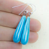 Turquoise Ceramic Drop Earrings