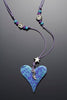 Crescent Moon, Star, Ceramic Heart Necklace