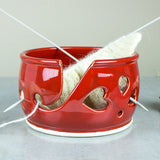 Red Heart Yarn Bowl with lip