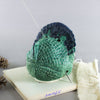 Turkey Yarn Bowl with lid in Green