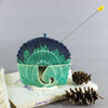Turkey Yarn Bowl with lid in Green