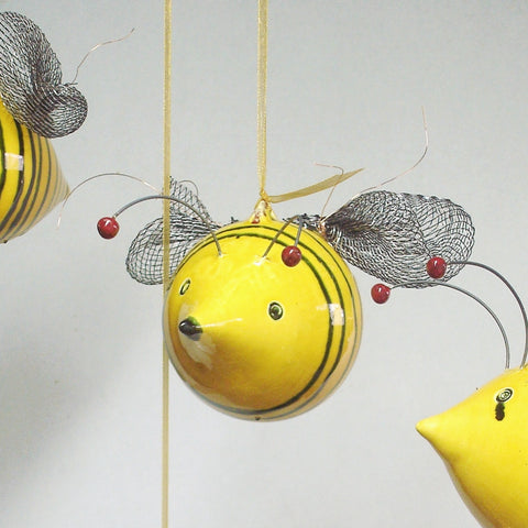 Buzz... buzz... buzz Bee, hanging ornament sculpture