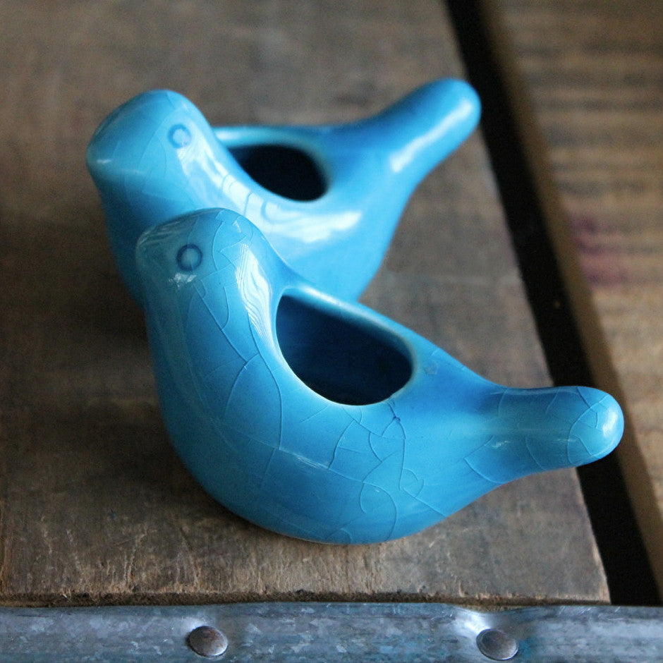 Love Birdies in turquoise by Marietta Theodorou-LeMieux