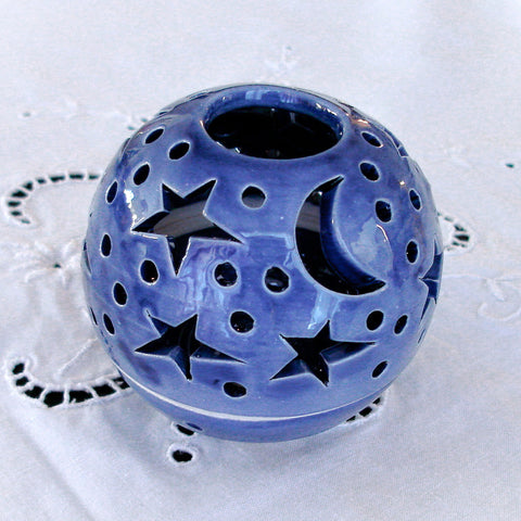 Something blue, candle holder Ceramic Star, Romantic wedding favor, THE ORIGINAL Star Candileria™