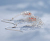 Silver Crochet Lace Carnelian Leaves