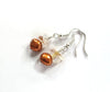 Golden Pearls & Citrine Sterling Silver Earrings