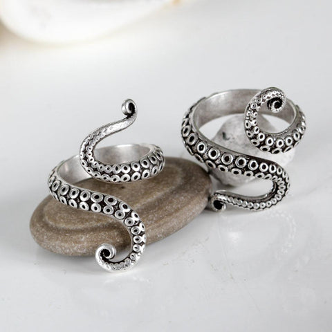 Silver Octopus Ring