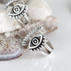 Silver Evil Eye Protection Ring