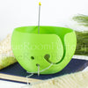 Spring Green Leaf Large Yarn bowl, Big Cake Knitting Bowl 3D printed eco friendly plastic Travel Crochet bowl knitter gifts