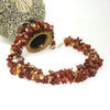 Earthy Crochet Knitted Lace Necklace, Silver Wire, Carnelian Citrine Freshwater Pearl