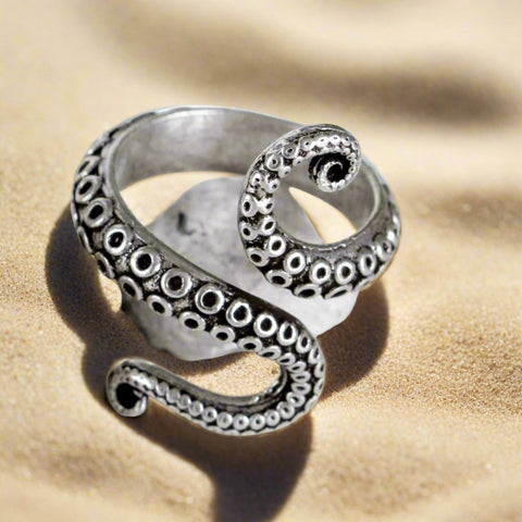 Silver Octopus Ring
