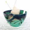 Dragonfly Yarn Bowl, Mint Green Blue, crochet bowl, knitter gift