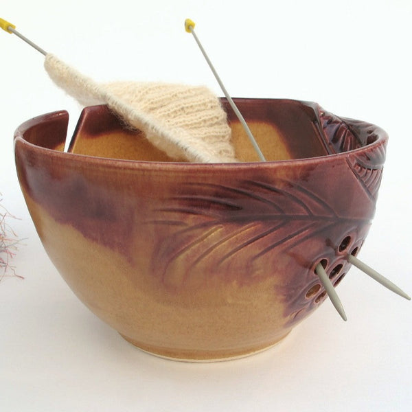 Wooden Yarn Bowl, Large Yarn Storage Bowl Christmas Day Gift