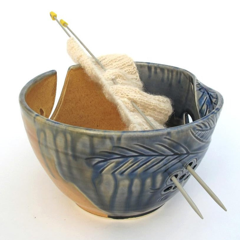 Autumn Creek LARGE 8 Knitting yarn bowl by BlueRoomPottery